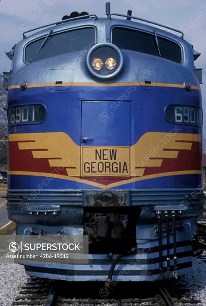 locomotive, train, Georgia, Atlanta, The old-time New Georgia Railroad passenger train carries tourists from Atlanta to Stone Mountain.