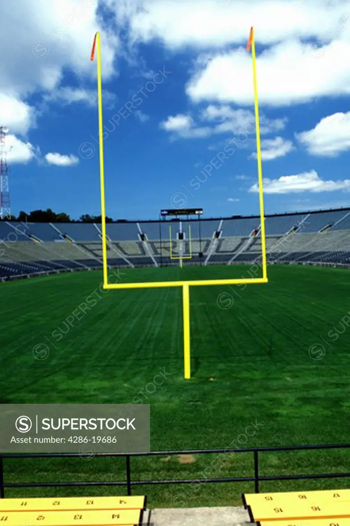 university, football stadium, end zone, Purdue University, West Lafayette, IN, college, Indiana, Ross-Ade Football Stadium at Purdue University.