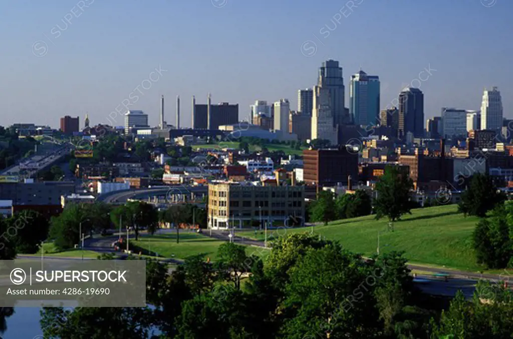 skyline, Kansas City, MO, Missouri, View of the downtown skyline of Kansas City.