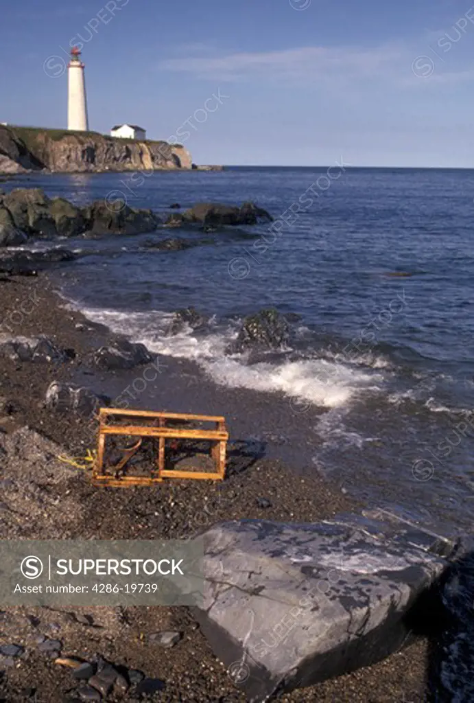 Gaspe Peninsula, Quebec, Canada, Gulf of St. Lawrence, Cap des Rosiers Lighthouse on the Gaspe Peninsula on the Gulf of St. Lawrence in Quebec.