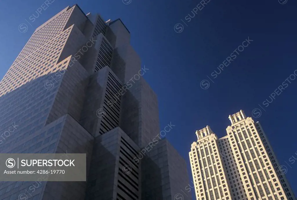 Atlanta, high rise, Georgia, GA, 191 Peachtree and Georgia Pacific Buildings in downtown Atlanta. 