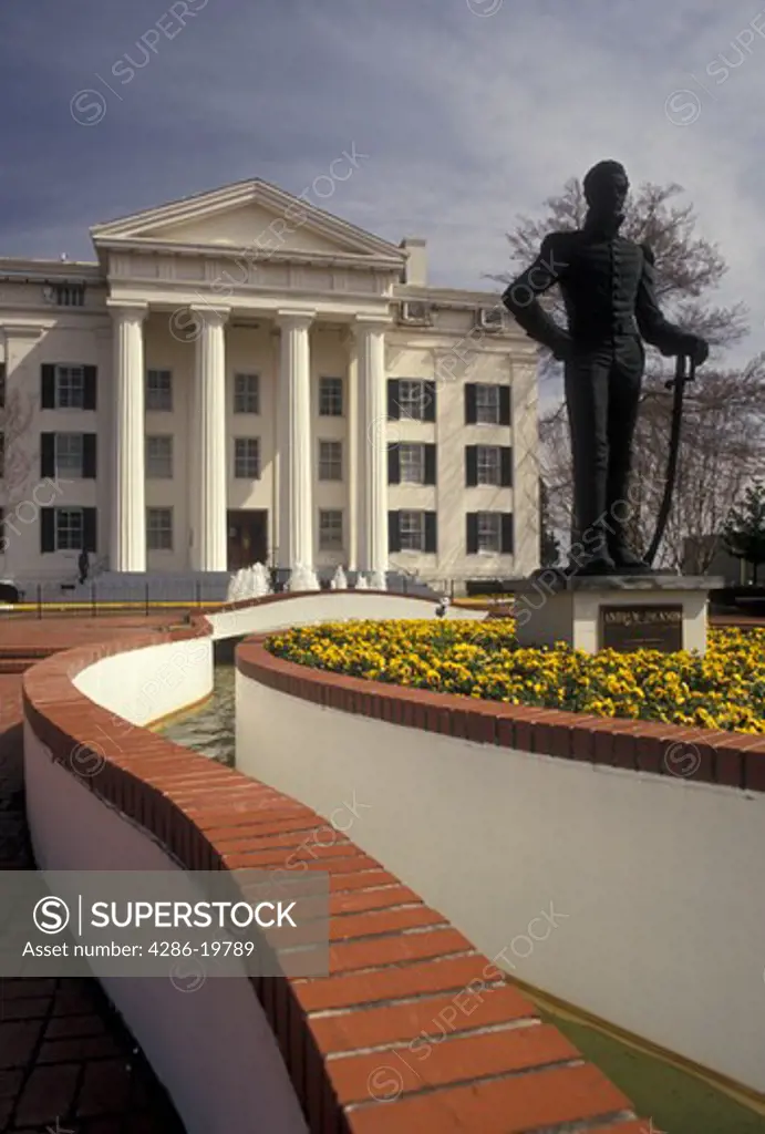 city hall, Jackson, Mississippi, MS, Statue of Andrew Jackson outside Jackson City Hall in Jackson.