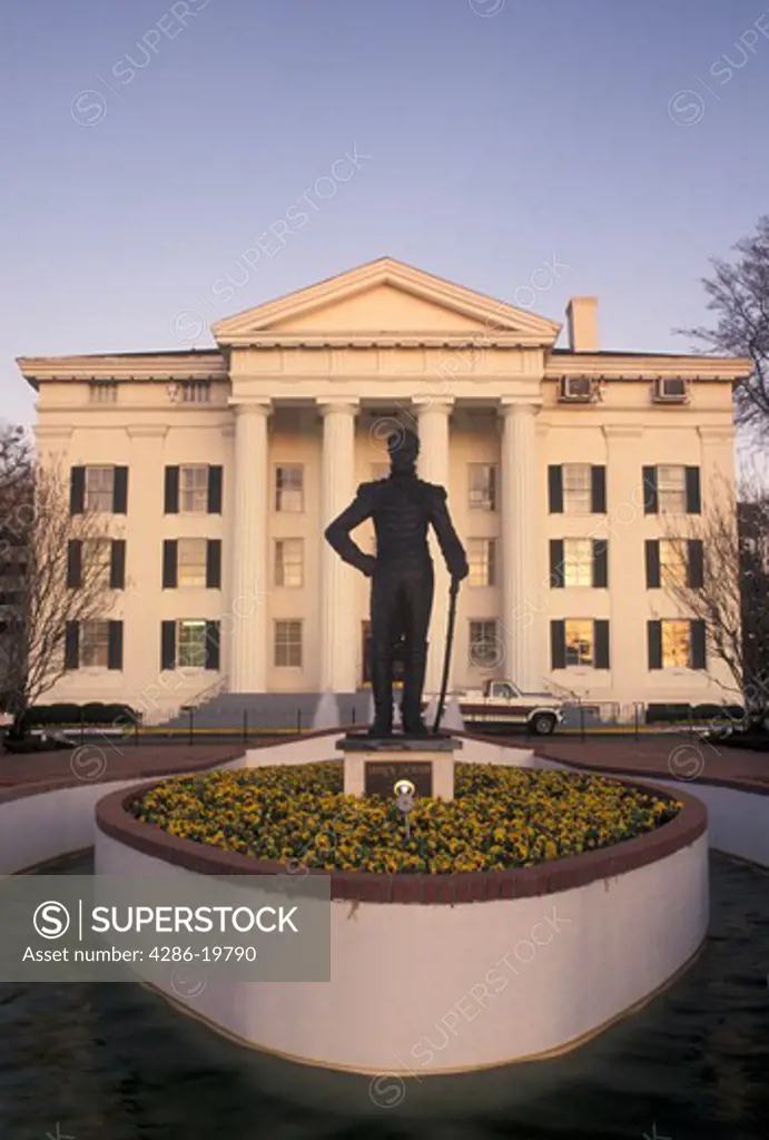 Jackson, Mississippi, MS, city hall, Statue of Andrew Jackson outside Jackson City Hall in Jackson.