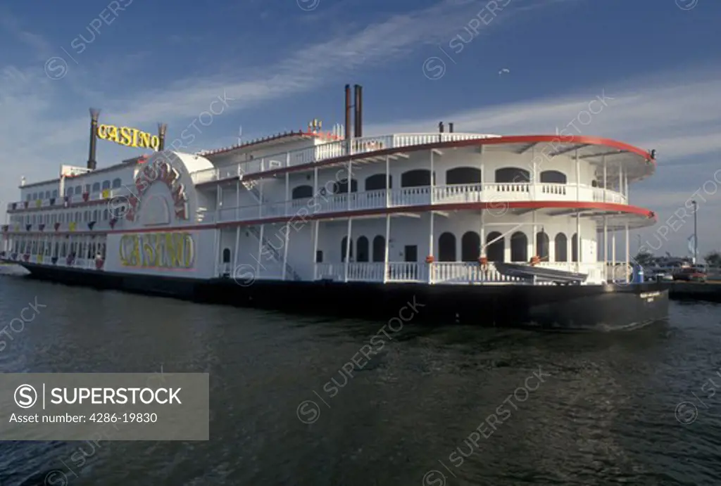casino, riverboat, Biloxi, Mississippi, MS, President Casino Riverboat on the Gulf of Mexico in Biloxi.