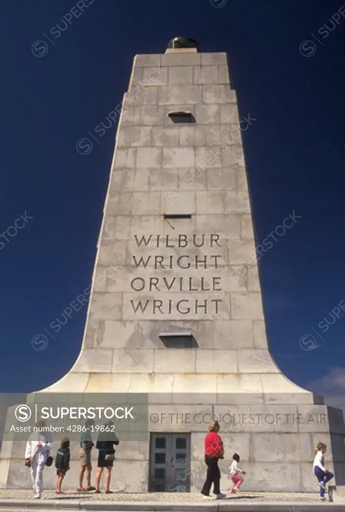 Wright Brothers National Memorial, North Carolina, Outer Banks, NC, The Wright Memorial Shaft on Kills Devil Hill in the Outer Banks of North Carolina.