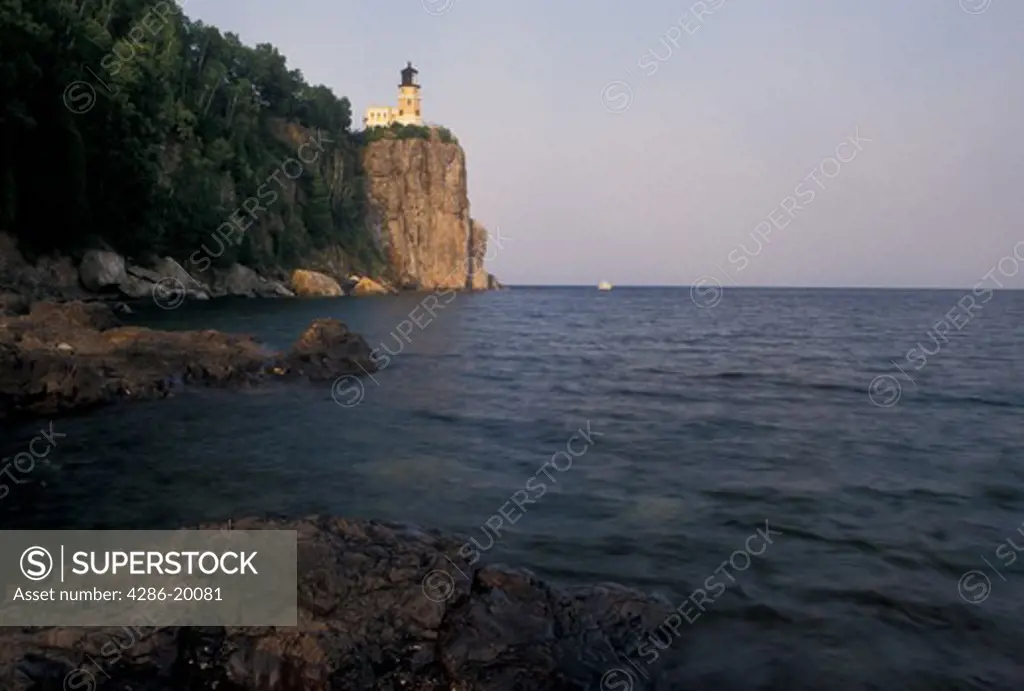 lighthouse, Lake Superior, North Shore Drive, Two Harbors, MN, Minnesota, Scenic view of Split Rock Lighthouse is situated on a high cliff on the north shore of Lake Superior at Split Rock Lighthouse State Park in Two Harbors.