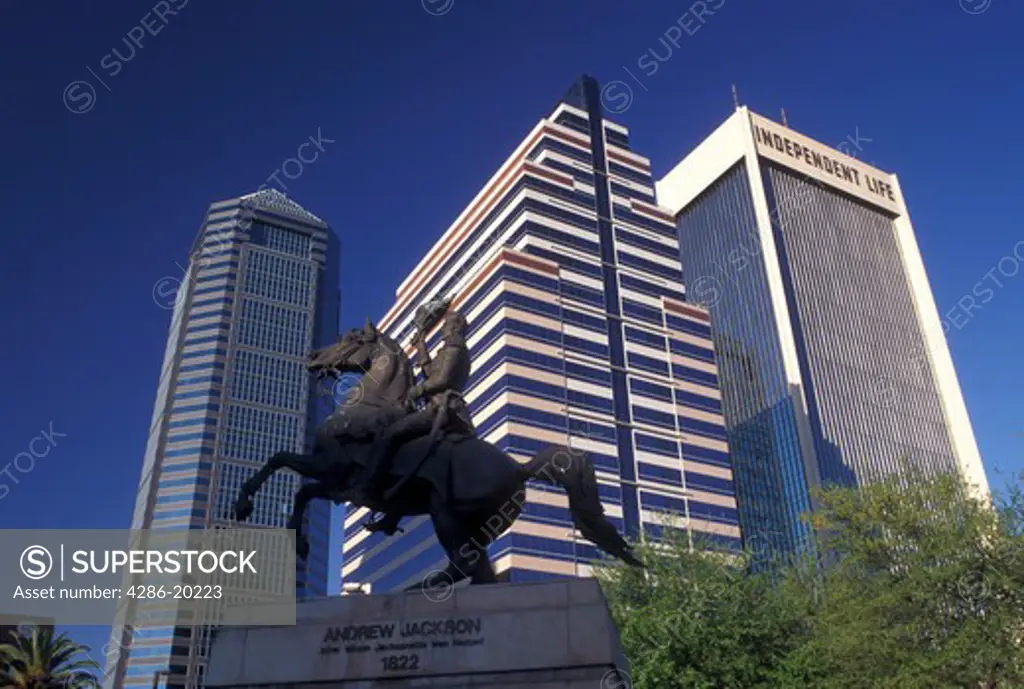 Jacksonville, FL, Florida, Equestrian Statue of Andrew Jackson in downtown Jacksonville.
