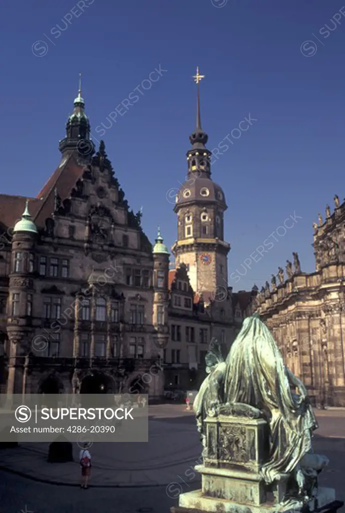 church, Dresden, Germany, Sachen, Saxony, Europe, Hofkirche a Catholic Church built in 1755 in downtown Dresden