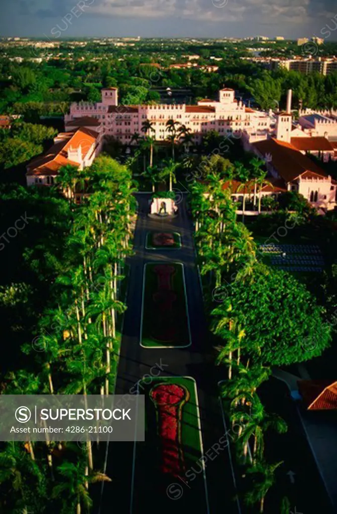 Aerial view of the Boca Raton Club in Boca Raton, Florida.
