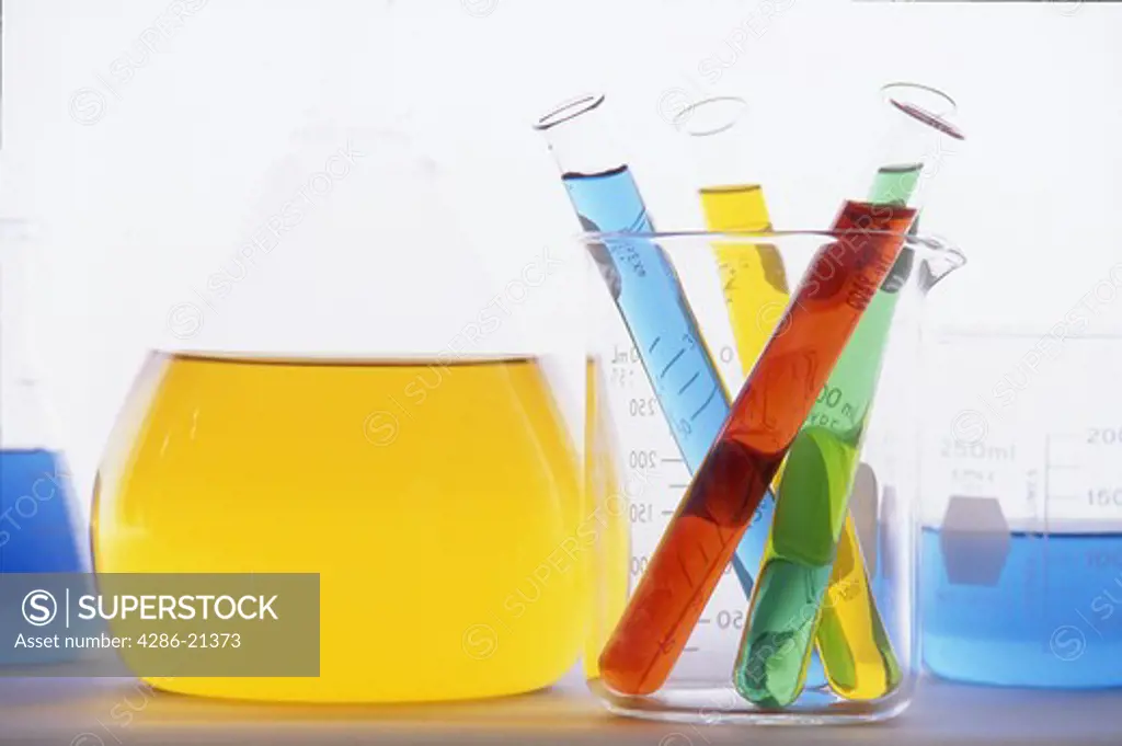 Chemistry test tubes and flasks