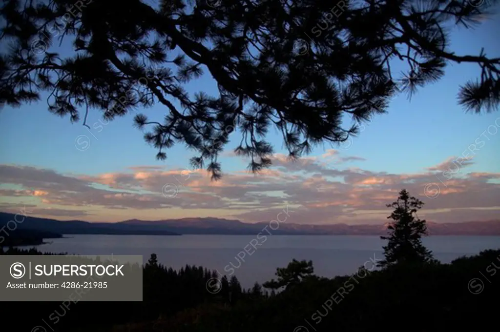 The view from the west shore of Lake Tahoe.