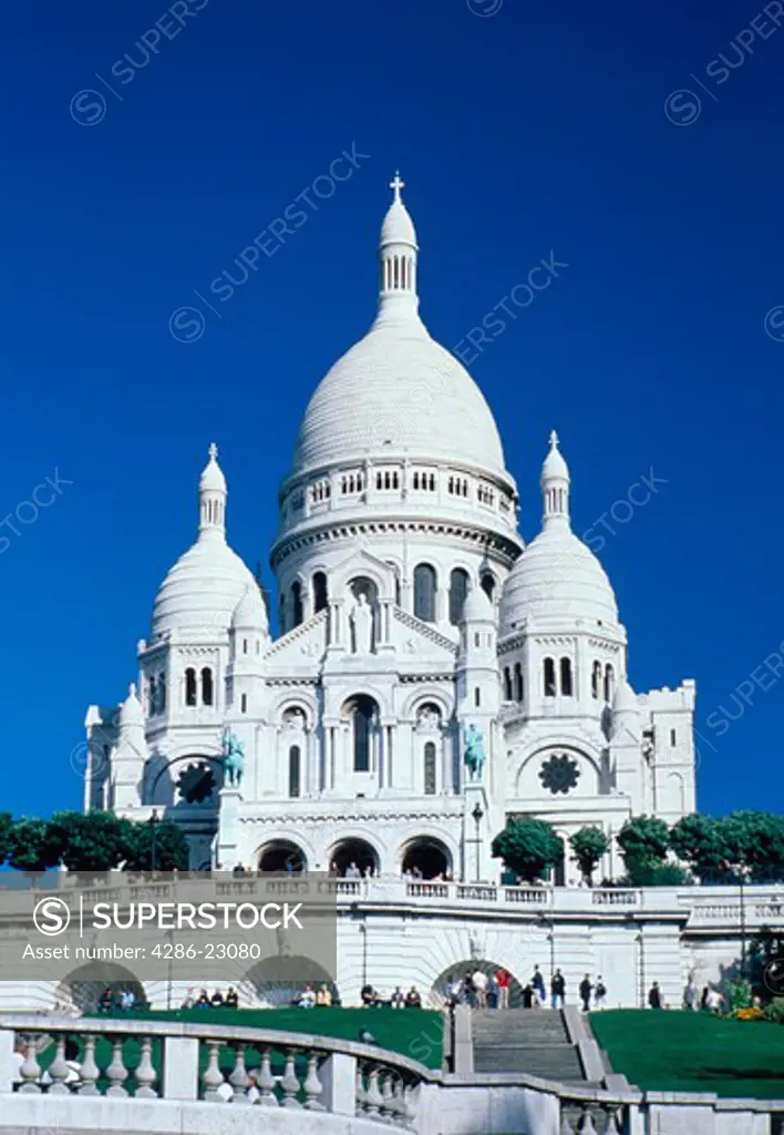 Spires of Basilique de Sacre-Coeur, Montmartre, Paris, France.