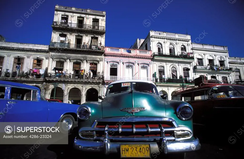 Cuba Havana antique 1950 s American car used as taxi