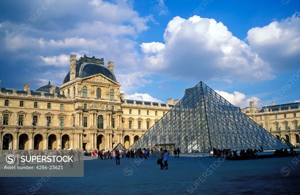 France Paris The Louvre and I M Pei s pyramid