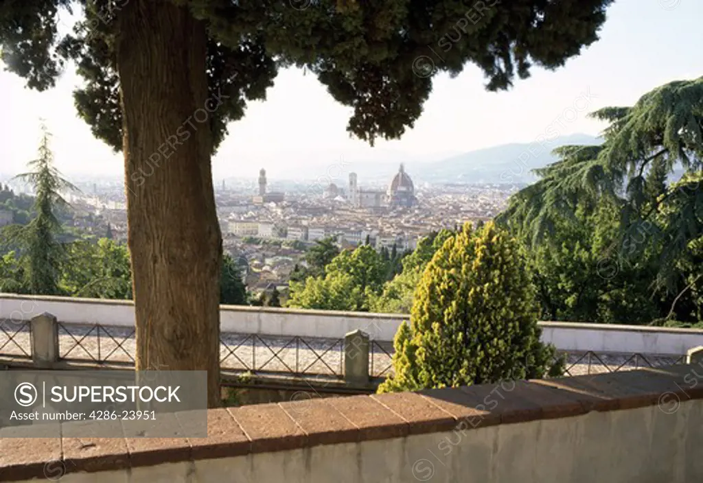 Italy, Florence, Tuscany, view of Florence skyline