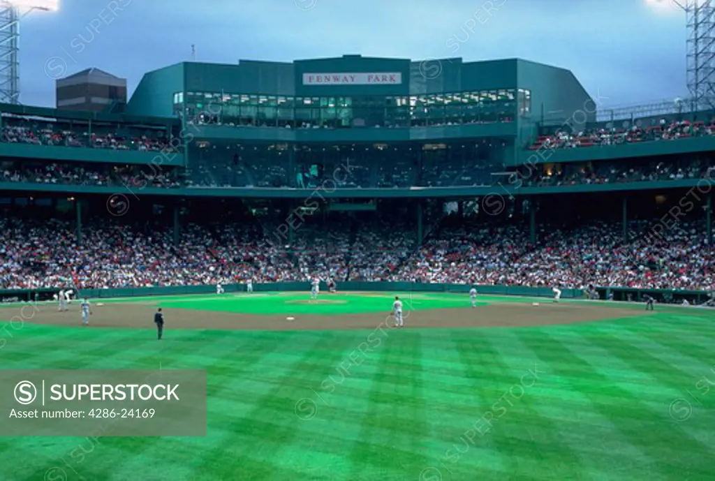 Fenway Park, Red Sox baseball game, Boston MA, USA