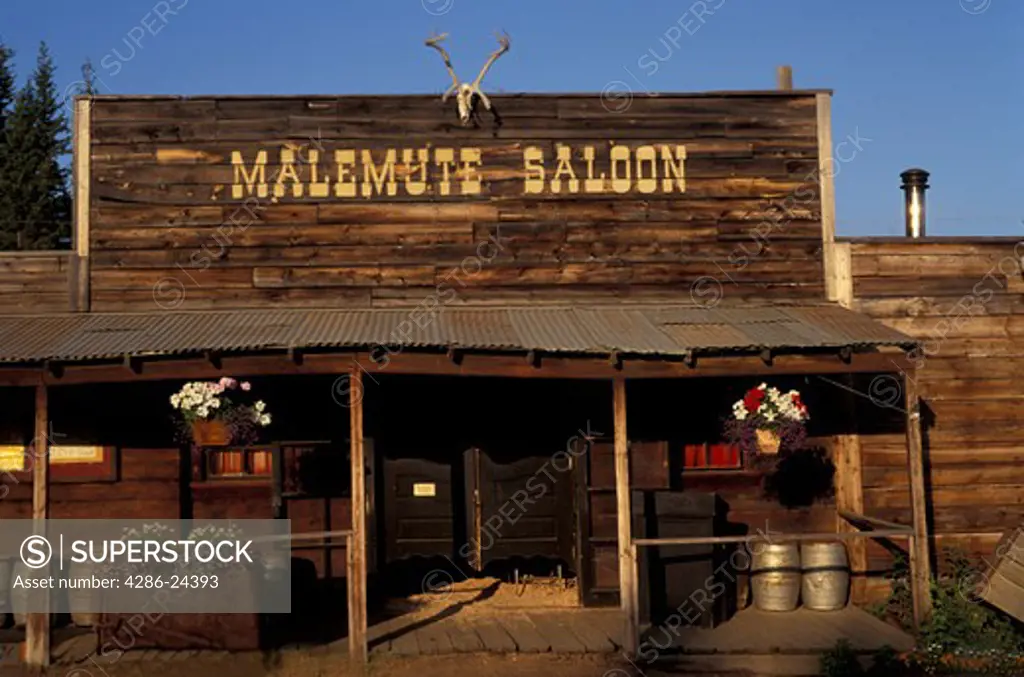USA, Alaska, Ester, Parks Higway, Malamute Saloon, historic miners' saloon, near Fairbanks, Alaska