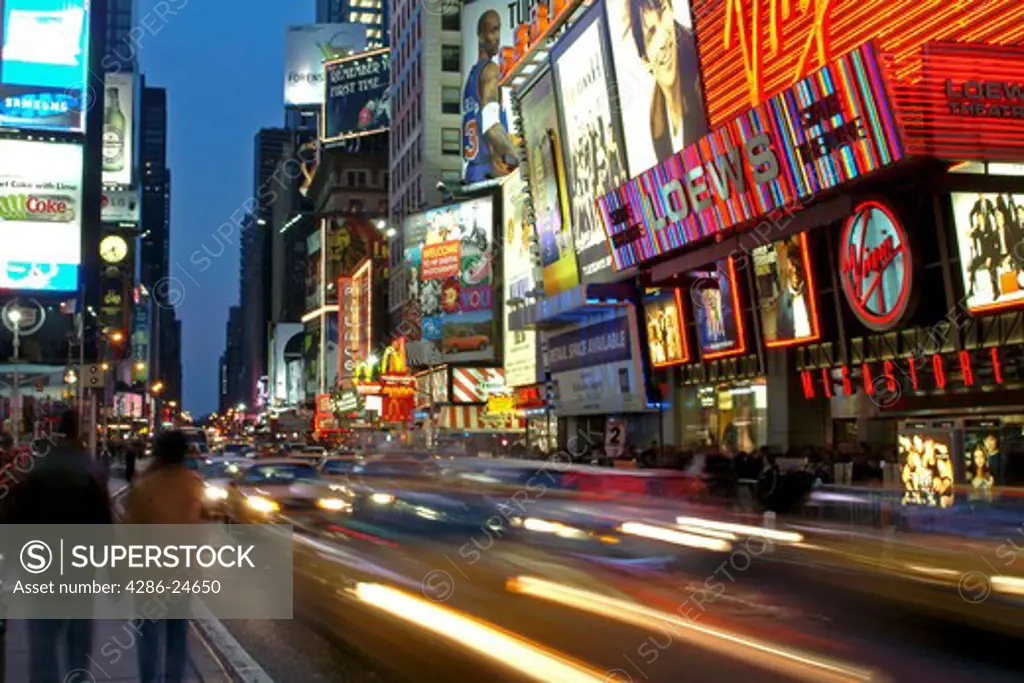New York City, New York, Times Square at night