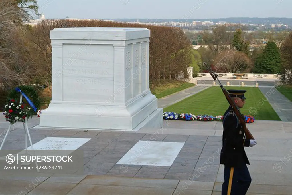 Tomb of the Unknown Soldier in Arlington Cemetery