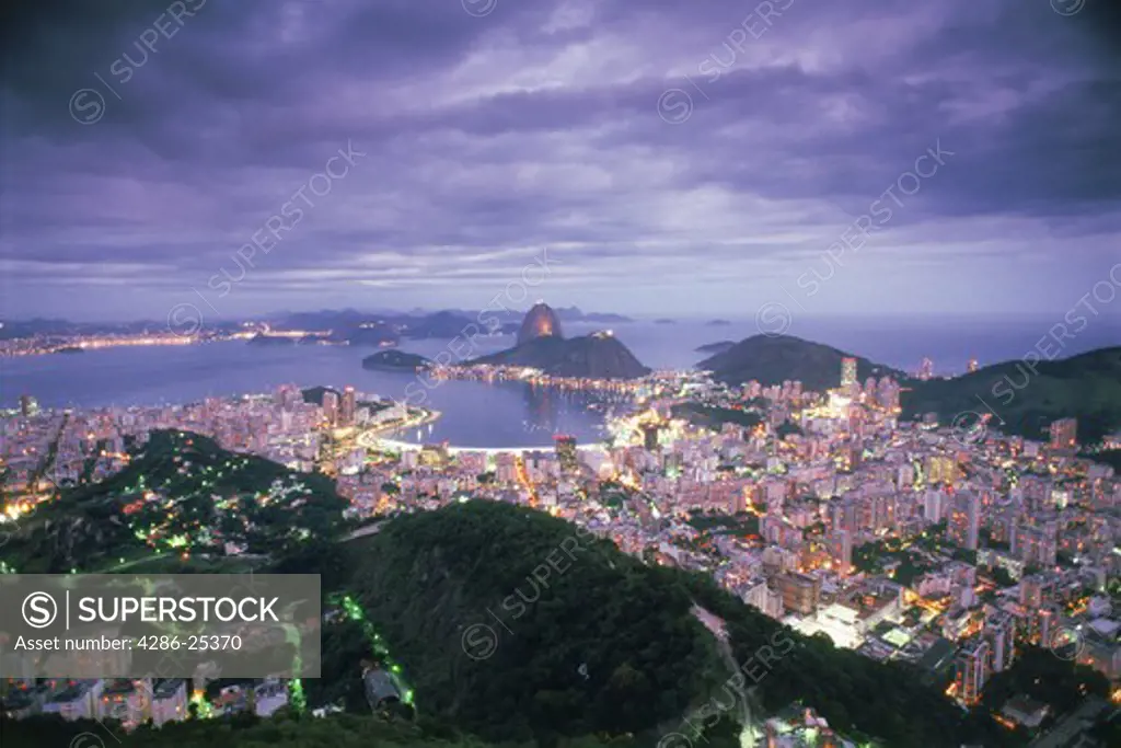Rio de Janeiro from the Corcovado viewpoint at sunset