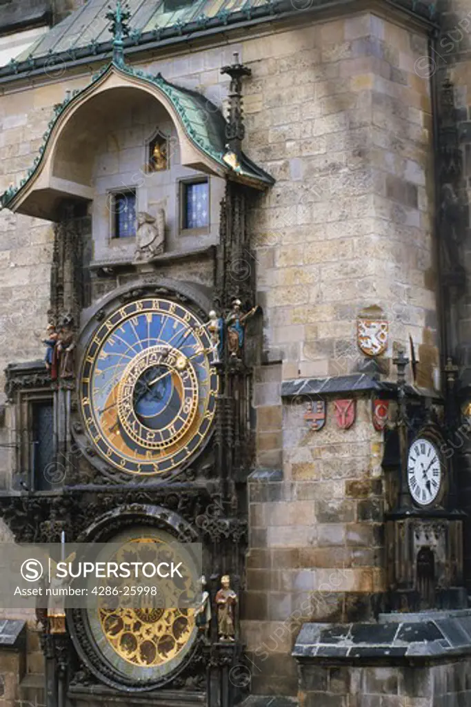 Astronomical clock on Old Town Hall in Prague