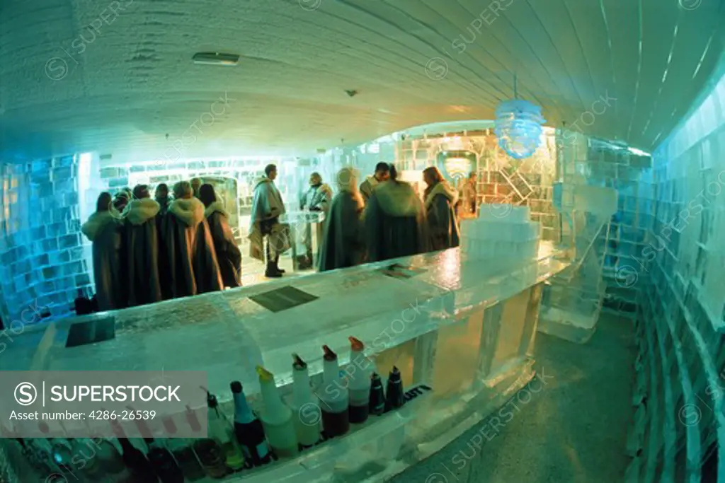 Subzero Ice Bar in Nordic Light Hotel in Stockholm Sweden