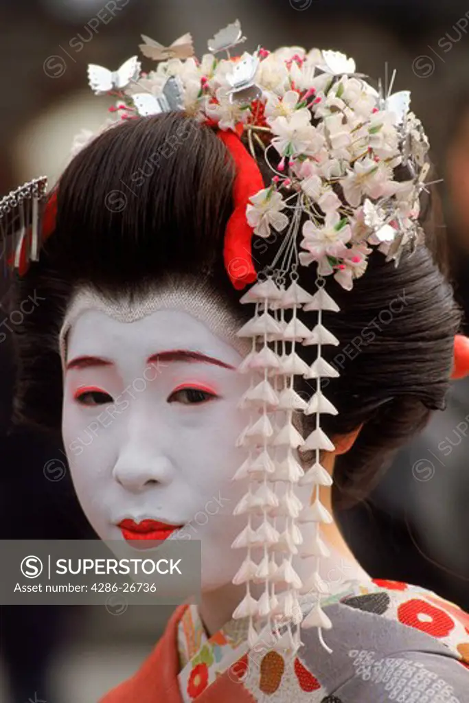 Maiko or apprentice geisha in Kyoto Japan