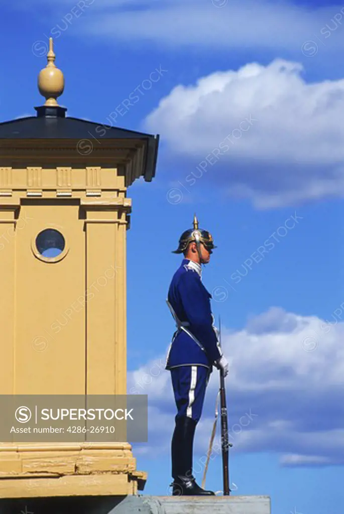 Guard at Royal Palace in Stockholm Sweden