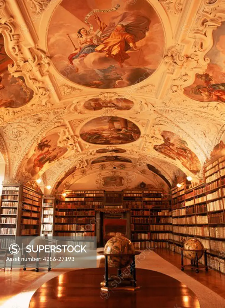 Theological Hall at Strahov Library in Prague Czech Republic