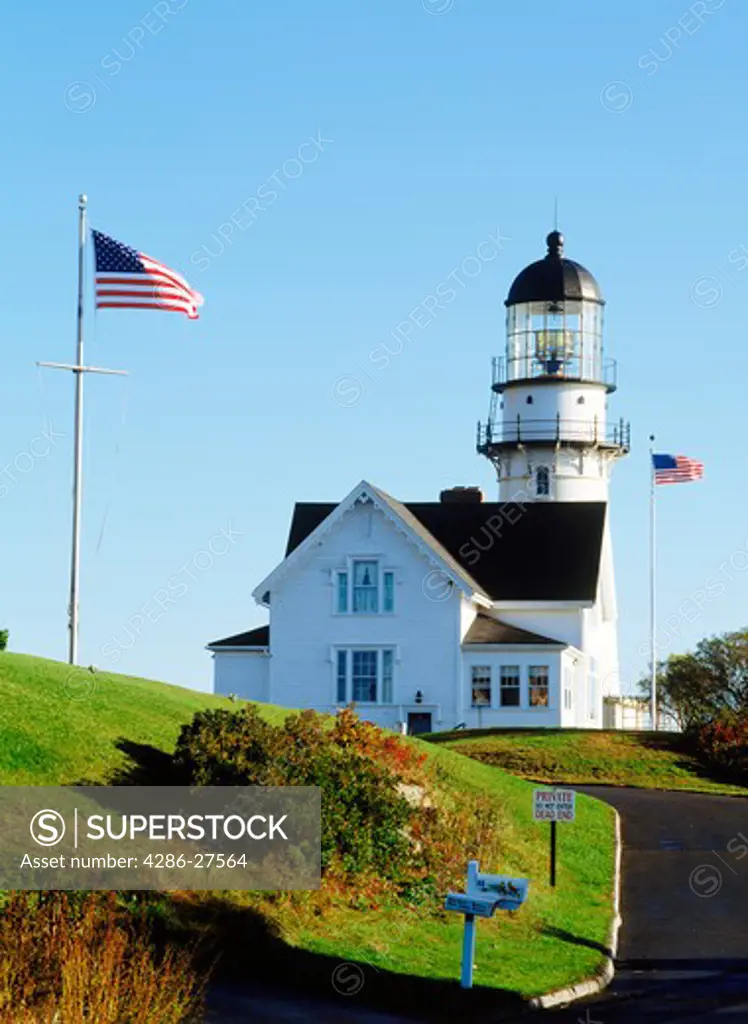 Cape Elizabeth Lighthouse at Portland, Maine  USA