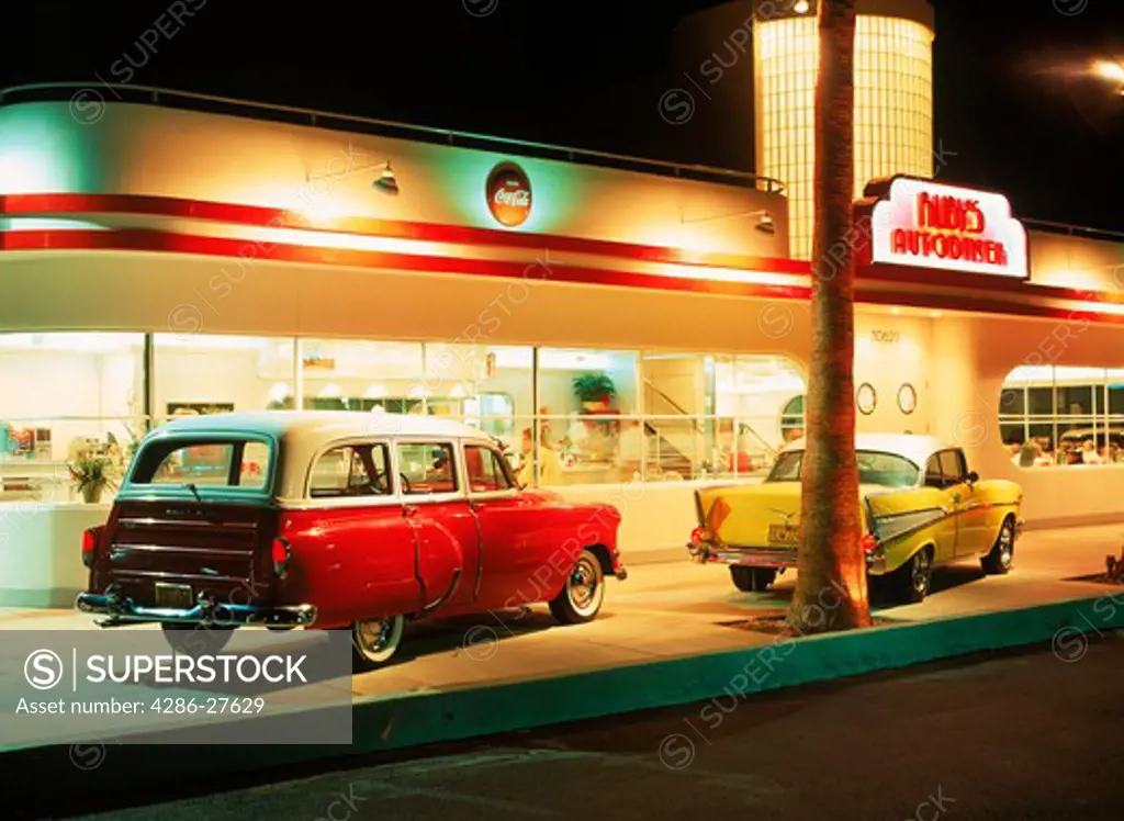 The good old days dinner seen at Ruby's Autodiner in Laguna Beach California