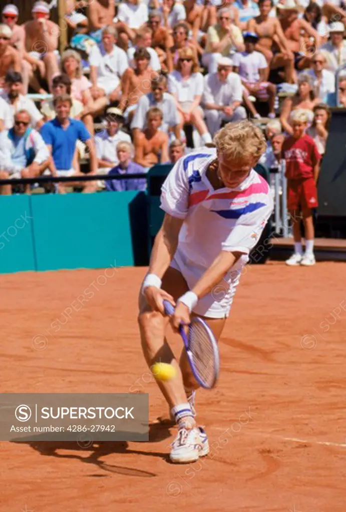 Jonas Svensson during Davis Cup play in Bostad, Sweden