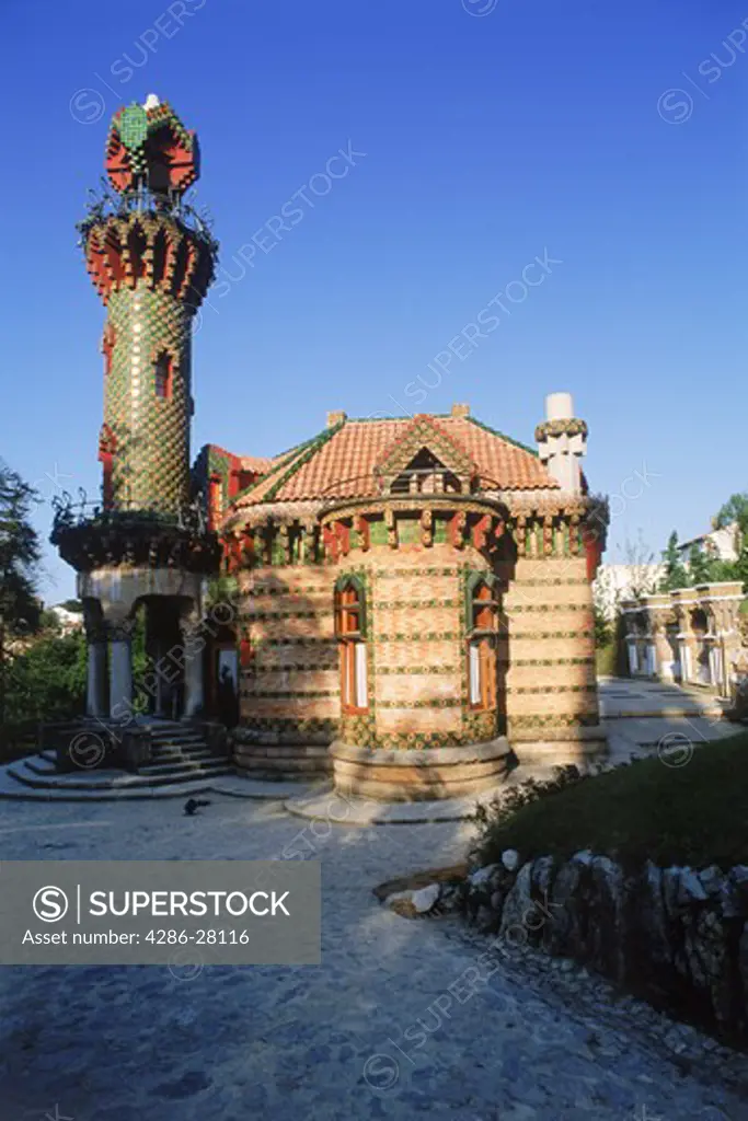 Capricho de Gaudi, 1885, by architect Antonio Gaudi, in village of Comillas, Cantabria Province, Spain