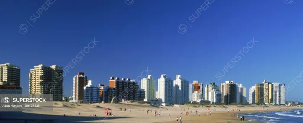 Beaches and hotels of Punta del Este in Uruguay
