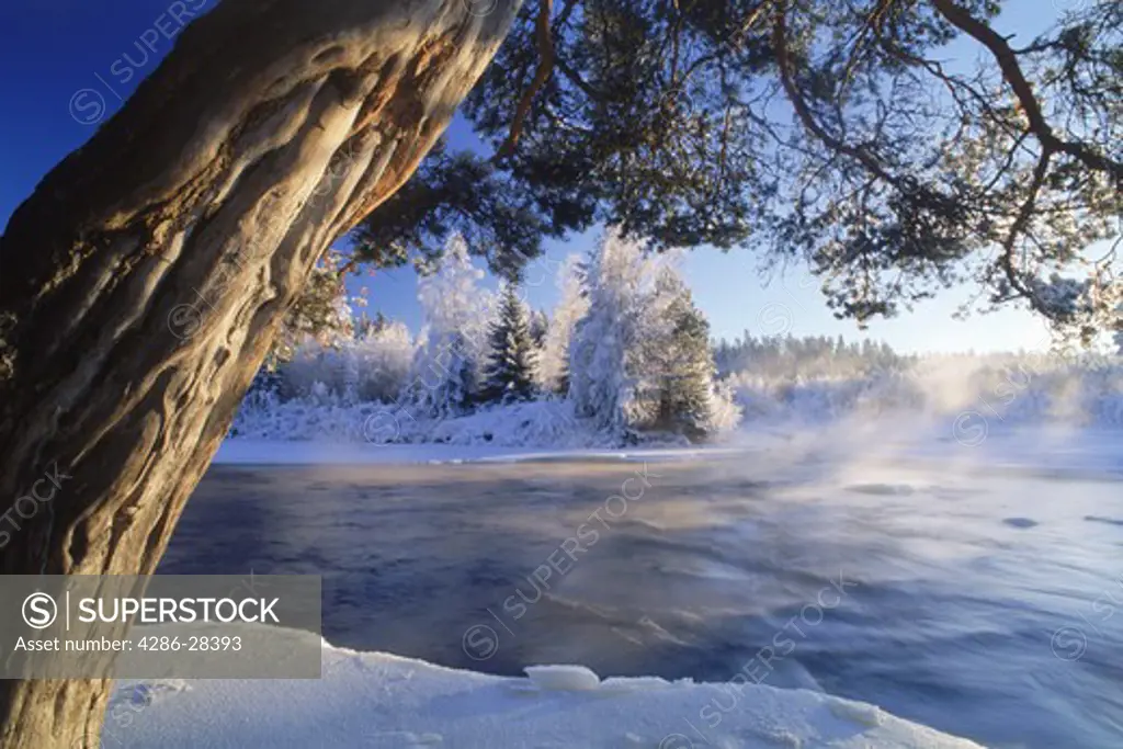 Dal River in Sweden in winter