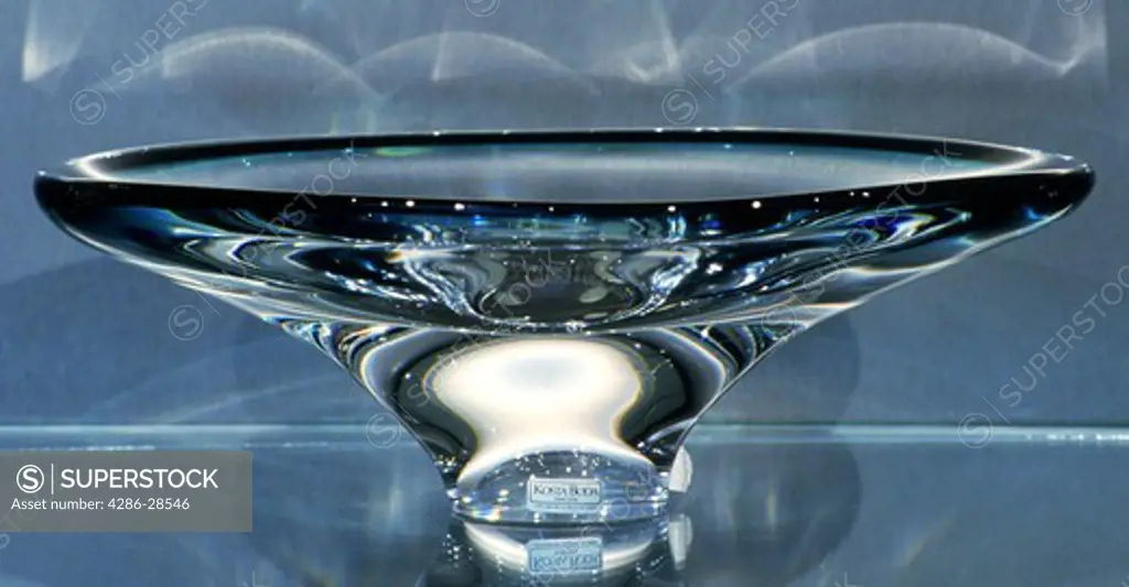 Glass crystal vase by Kosta Boda of Sweden