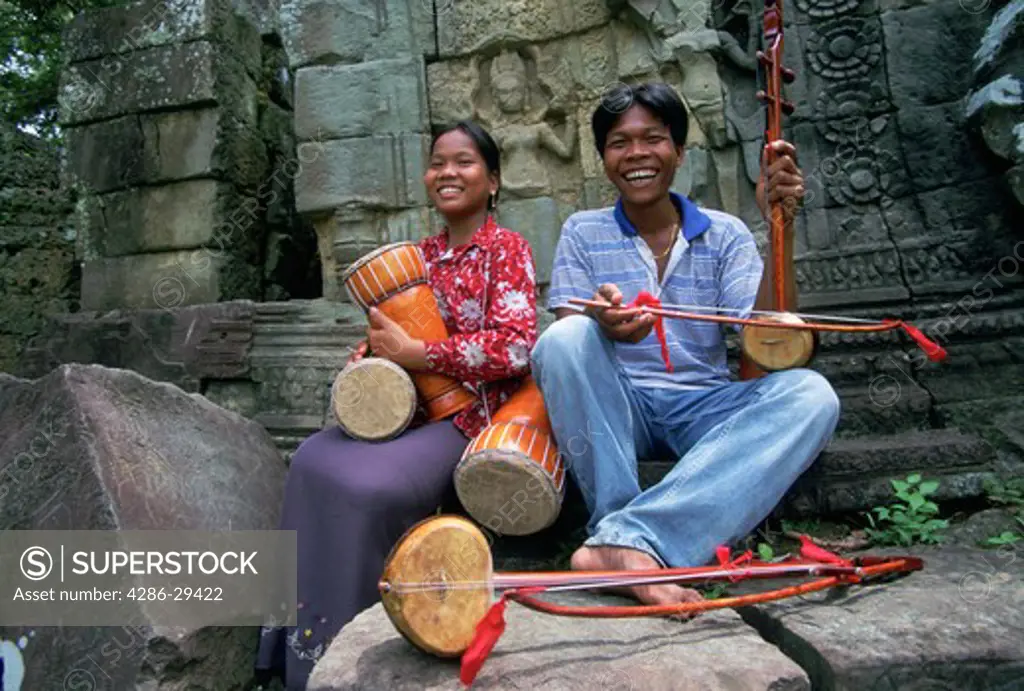 Local musicians, Angkor, Cambodia