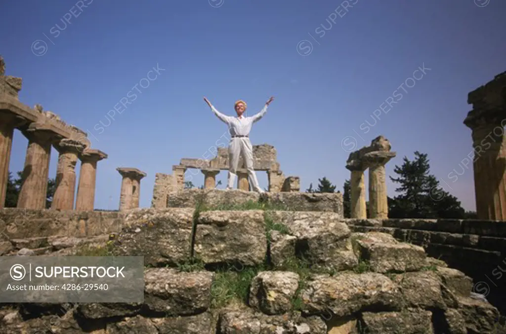 Western tourist, Apollo Temple, Cyrene