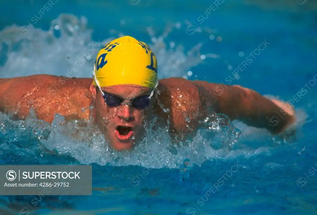 Male swimmer; Butterfly stroke