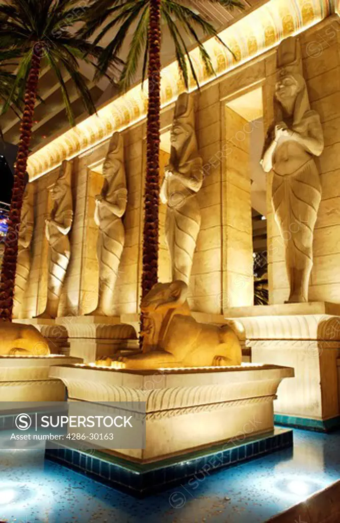 Interior detail at the Luxor hotel and casino Las Vegas, Nevada 