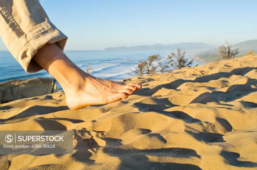 Barefoot at Cape Kiwanda - Pacific City, Oregon
