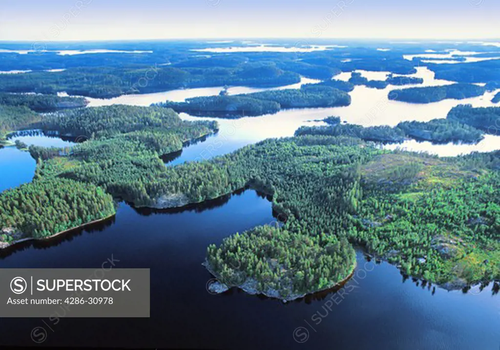 FINLAND SAIMAA LAKELANDS. SAVONLINNA. LAKE SAIMAA. LARGEST LAKE SYSTEM IN EUROPE.