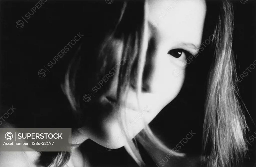 Woman in infrared light