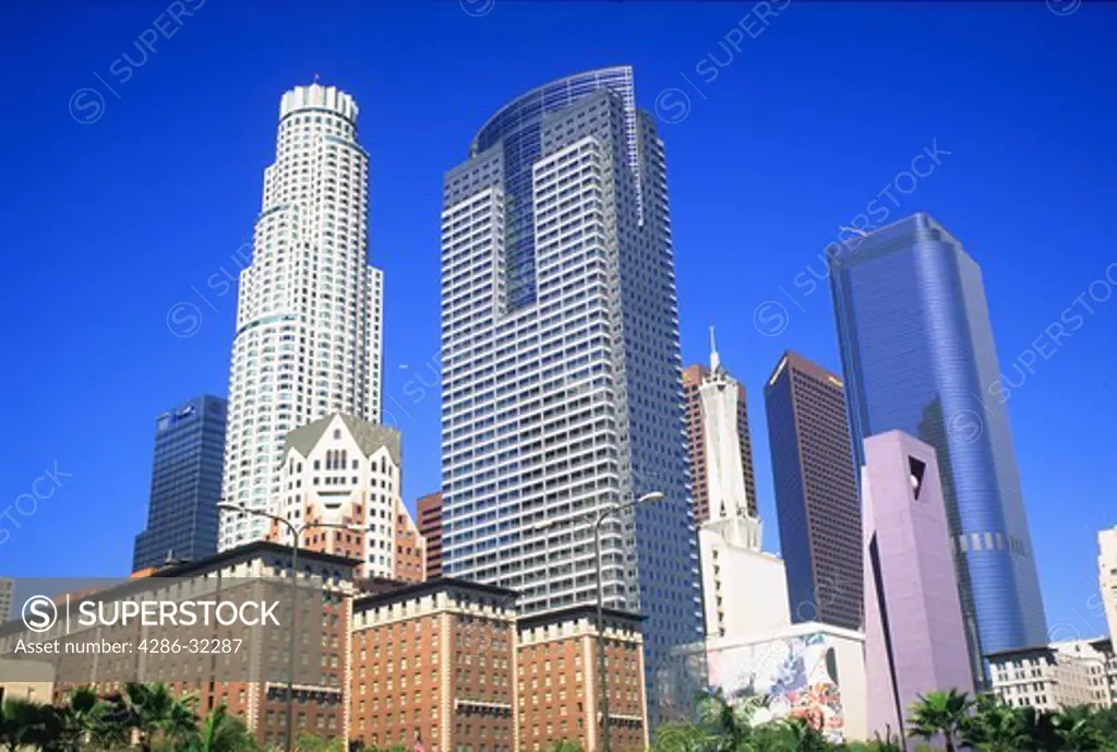 Skyscrapers in downtown Los Angeles, California.