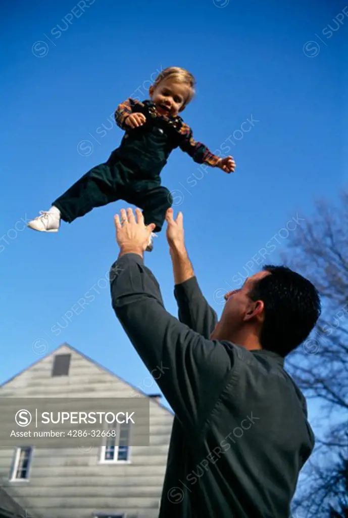 Trust Fun, trust between toddler son and father.