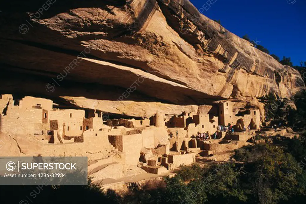 The Cliff Palace of the Anasazi Cliff Dwellings in Mesa Verde National Park, Colorado