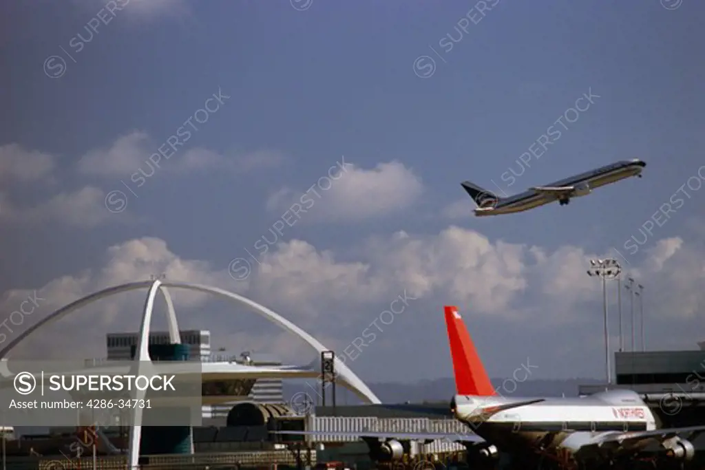 Aircraft at LAX terminals, Los Angeles, California