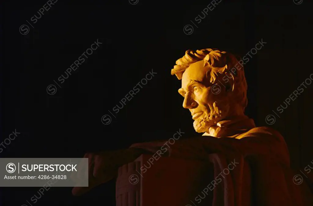 Abraham Lincoln statue in Lincoln Memorial Washington, DC