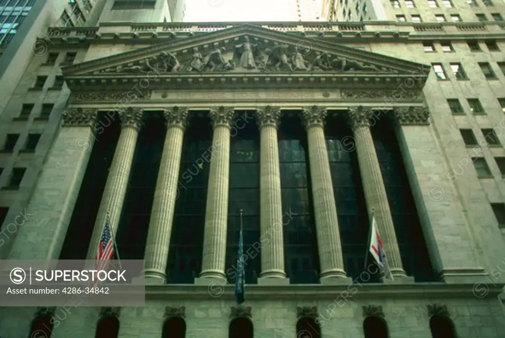 New York Stock Exchange building.