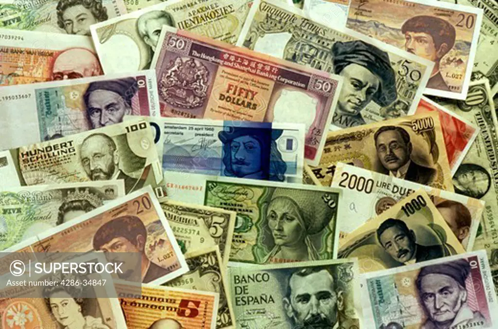 Major currencies of the world